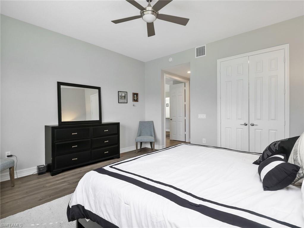Primary bedroom off the great room with walk-in-closet
