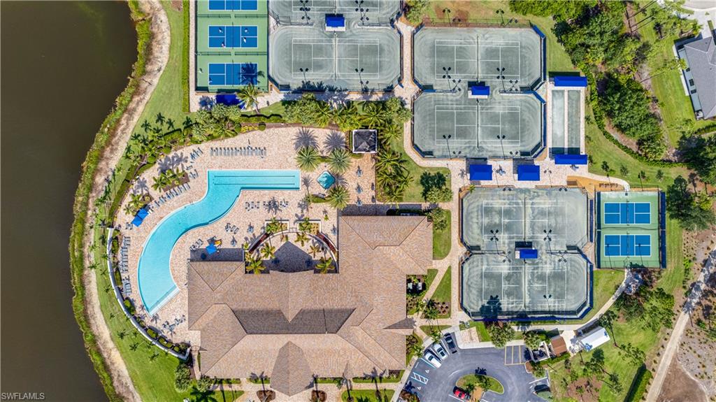 Aerial View of Clubhouse and Amenities