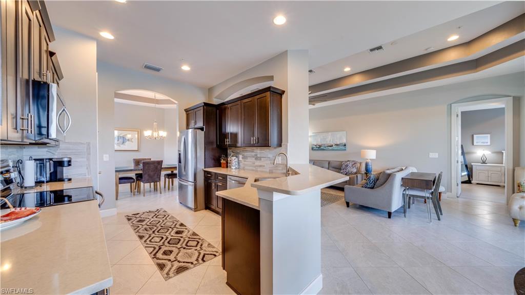 View of Kitchen and Living Room