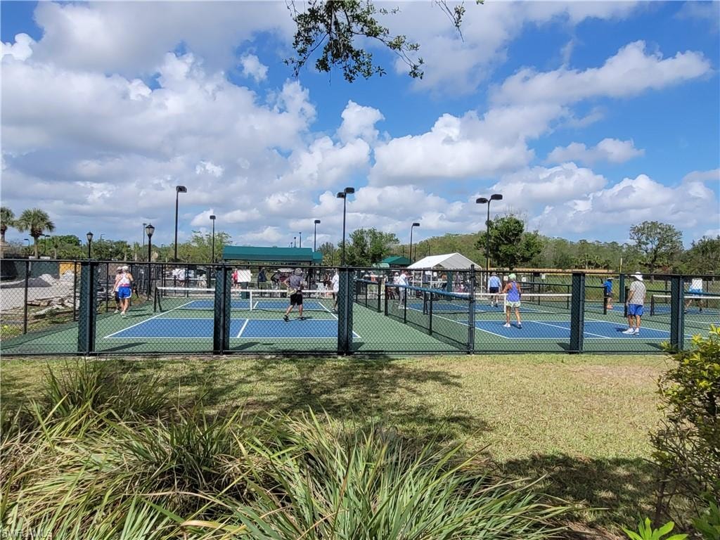 View of sport court with tennis court