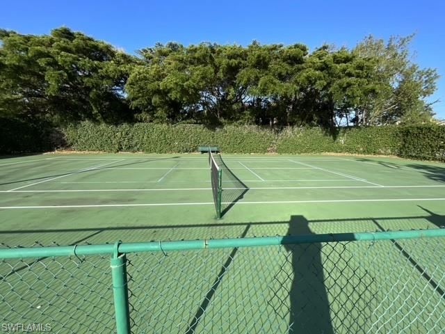 View of tennis court