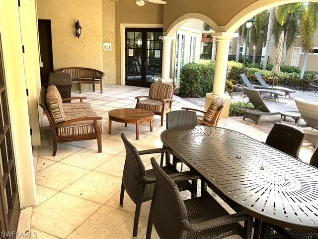 View of patio / terrace featuring french doors