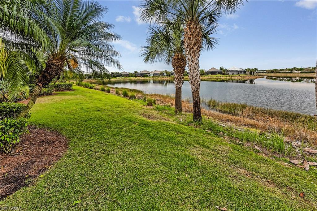 View of yard featuring a water view