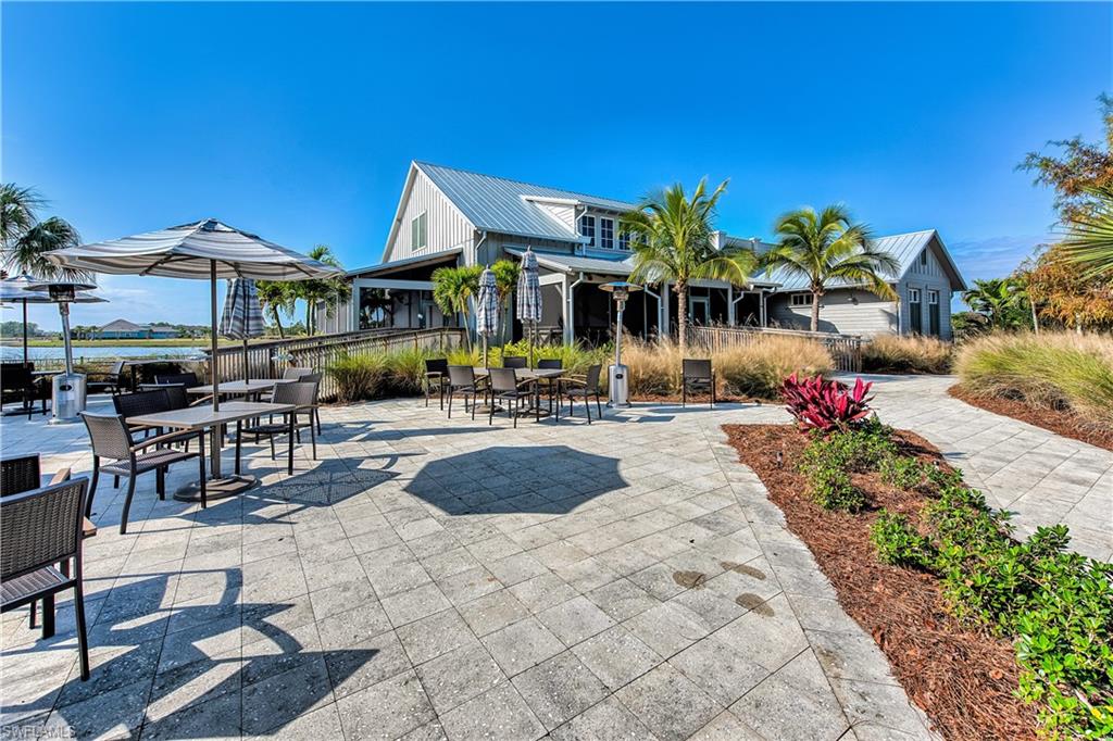 View of patio featuring a water view