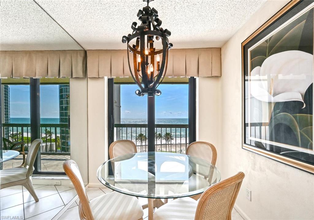 Beachfront breakfast area