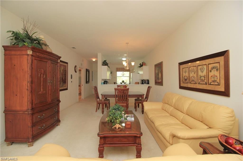 View of carpeted living room