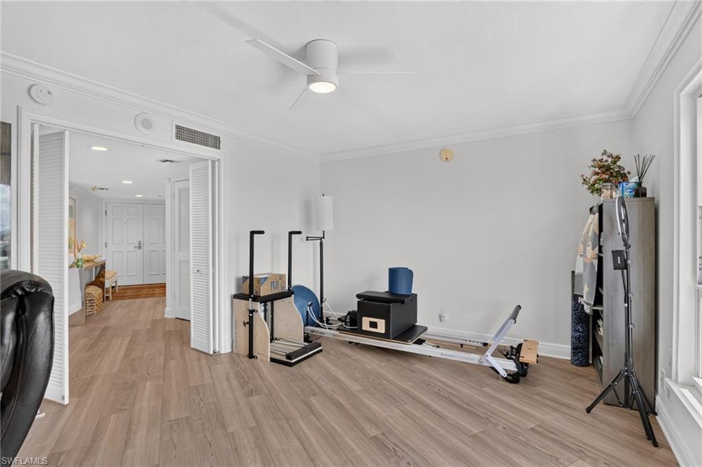 Exercise equipment to be removed and sofa bed installed