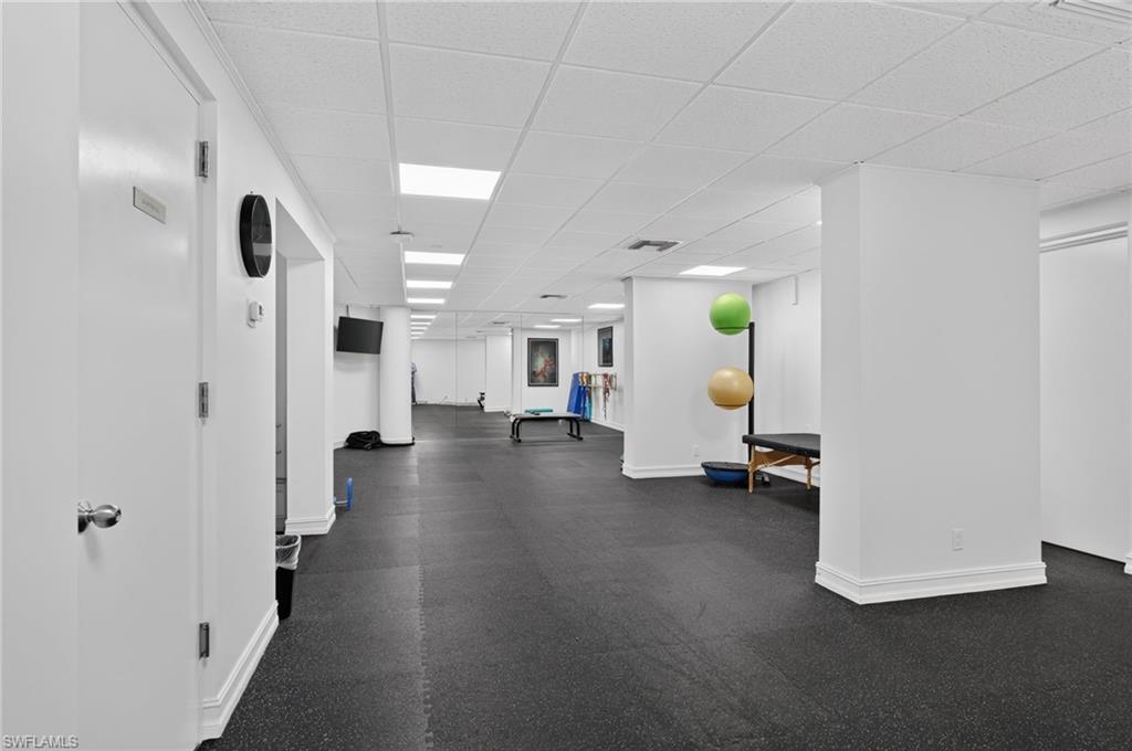 Stretching and workout room