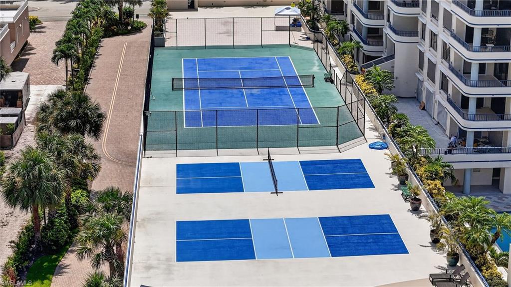 Private tennis and pickleball courts