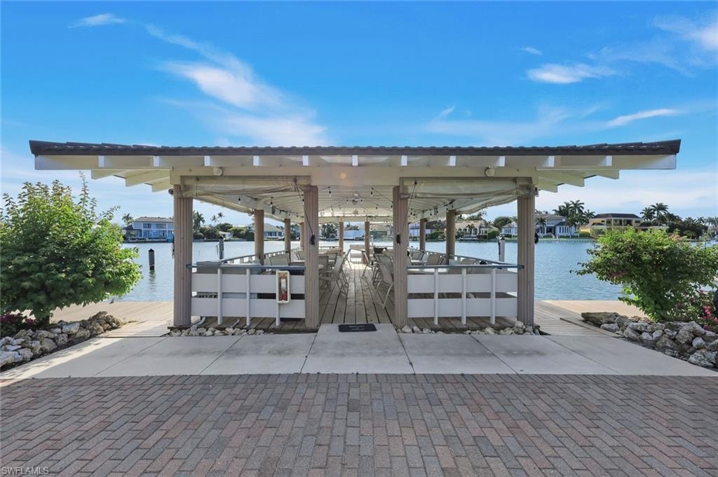 Covered Pavilion with BBQ grill just off fishing pier.