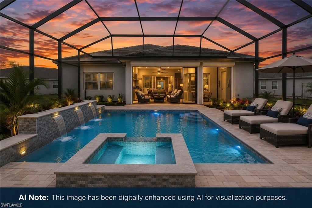 A rendition of what a pool would look like added to home.