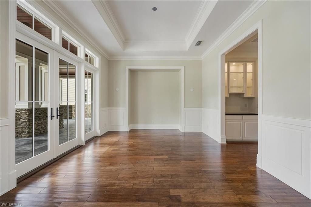Virtually staged. Open for custom interior design surrounding a gas fireplace