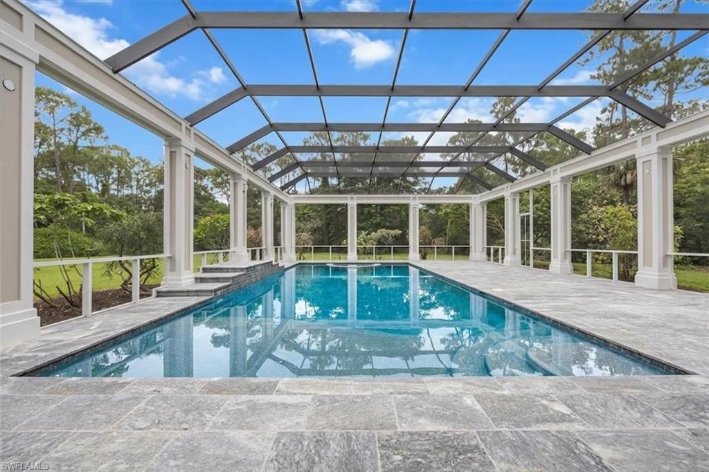 Grand entertainment pavilion with wood-burning fireplace