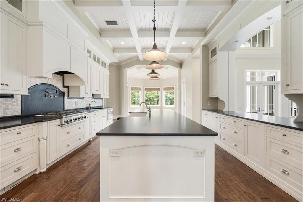 Virtually staged. State-of-the-art kitchen with Viking appliances