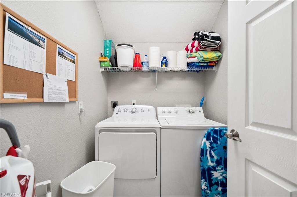 Laundry area with independent washer and dryer