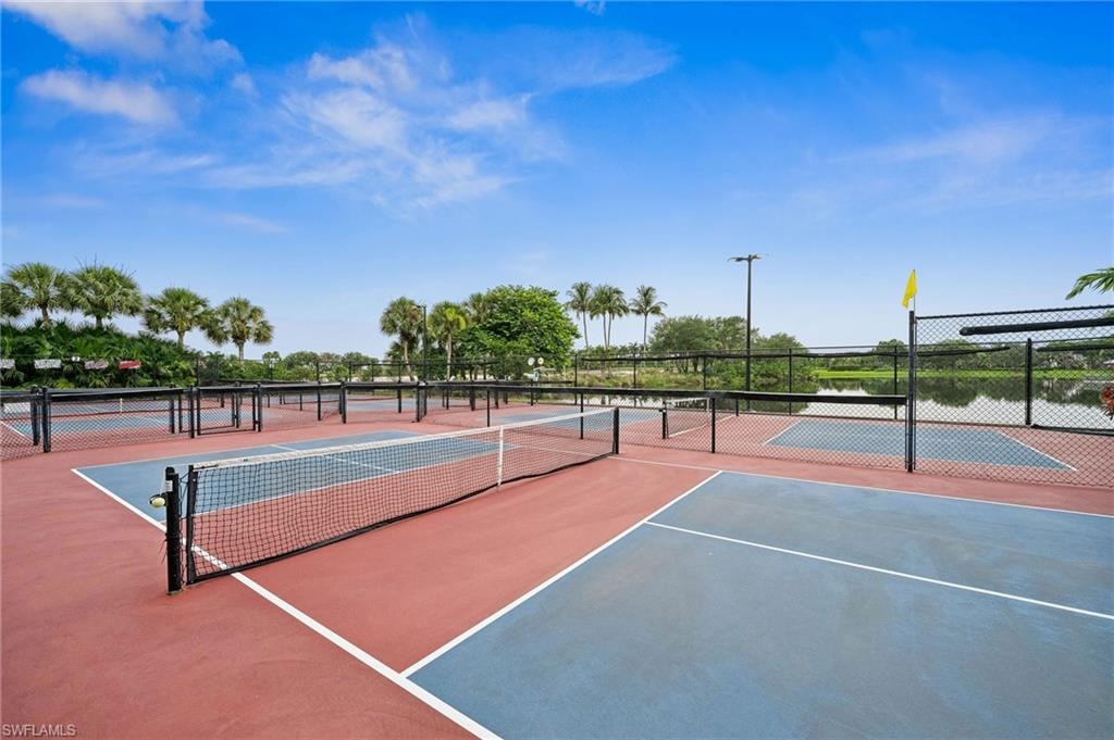 View of tennis court
