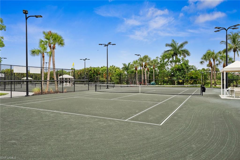 View of tennis court