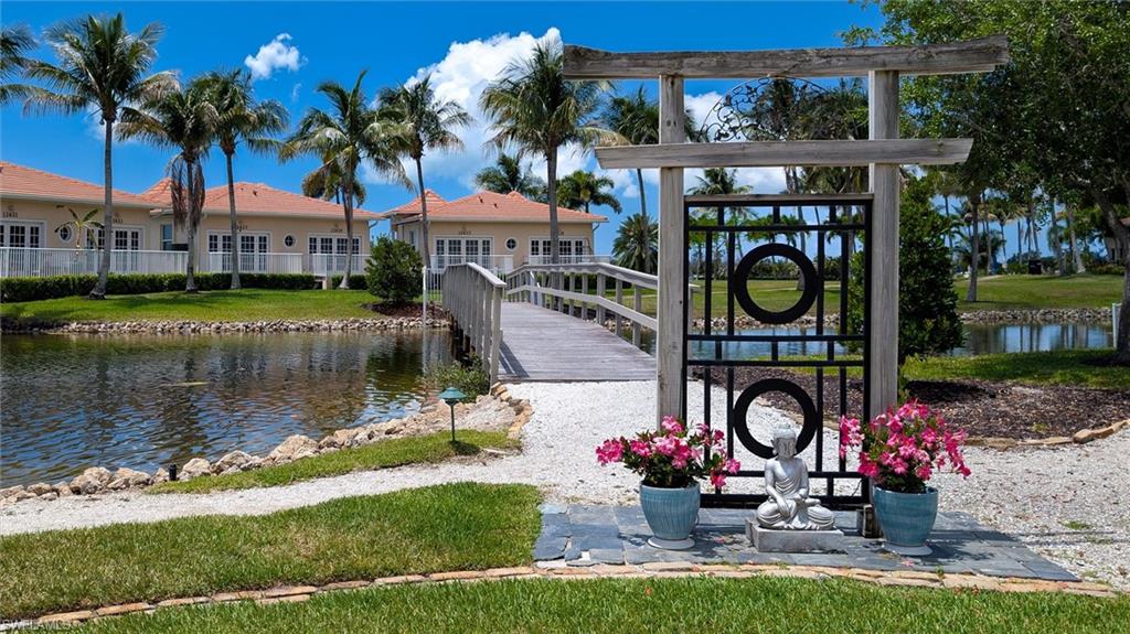 Zen Garden on edge of lagoon