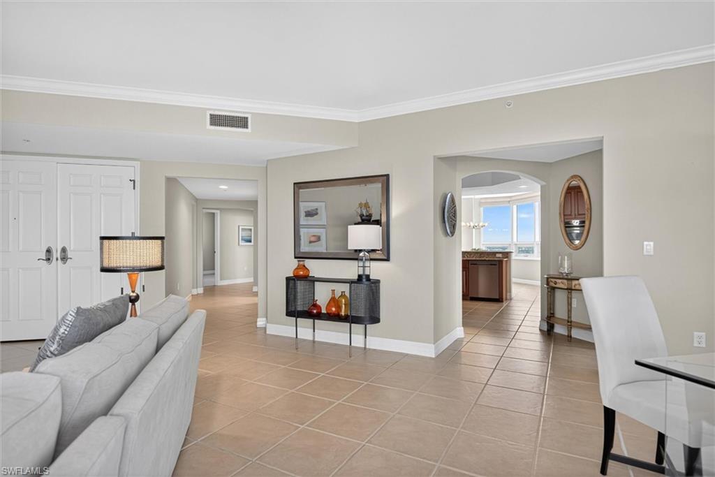 Tile throughout living areas