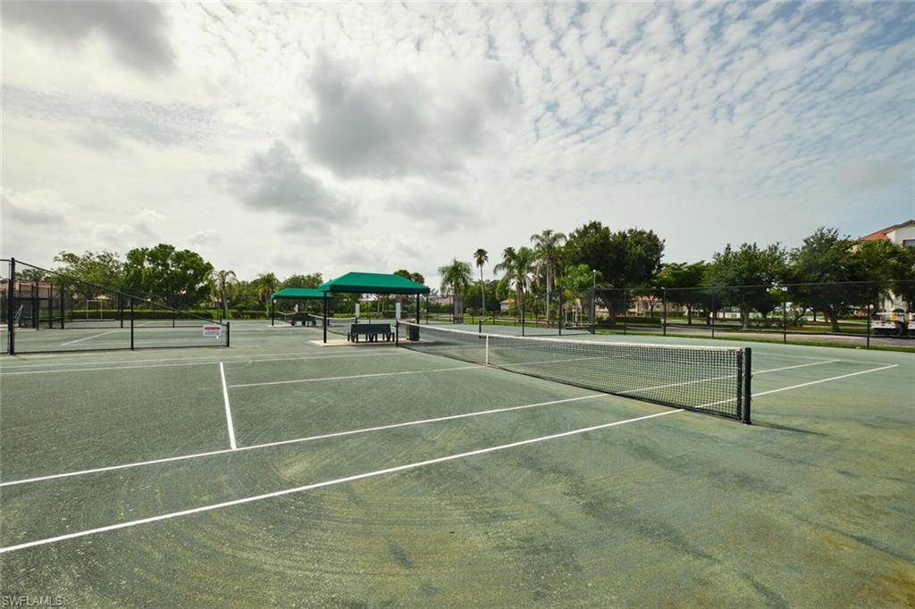 View of tennis court