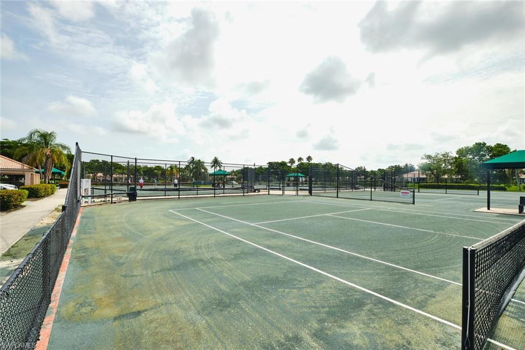 View of tennis court