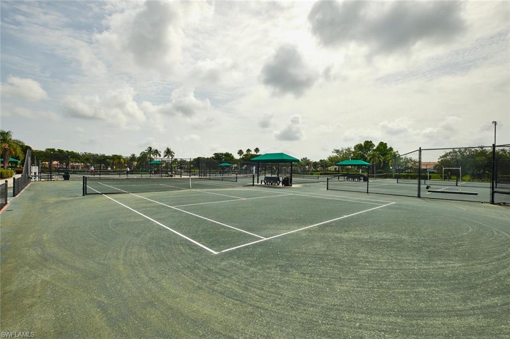 View of tennis court