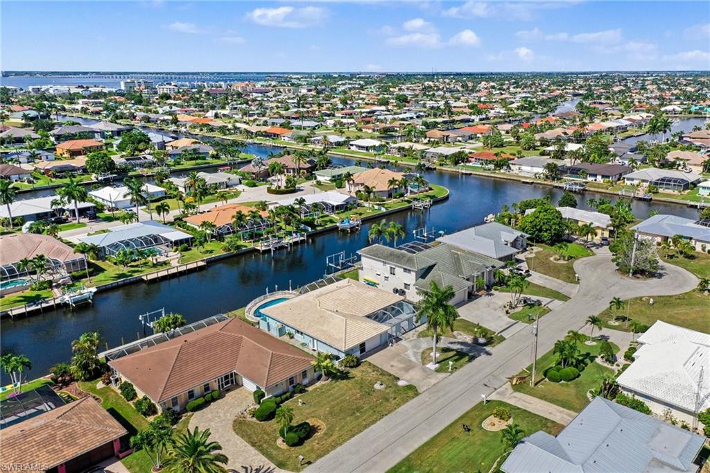 Aerial view facing northeast - heading to downtown Punta Gorda and upstream on the Peace River - you can take your boat to get there!