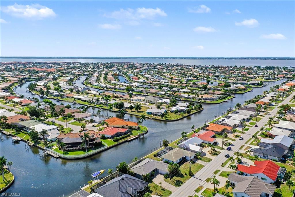 Aerial view of the canal system, easy to get out to the open water