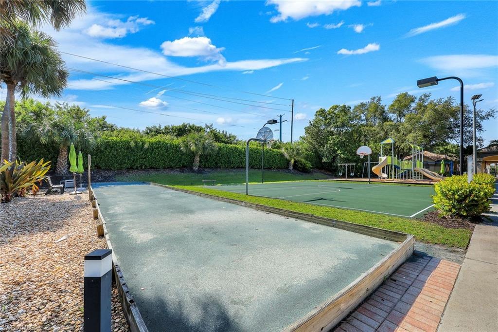Bocce Court, Basketball Court, and Playground