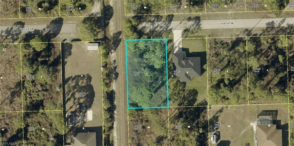 Aerial Property Survey. Outlining the property boundaries and surrounding parcels