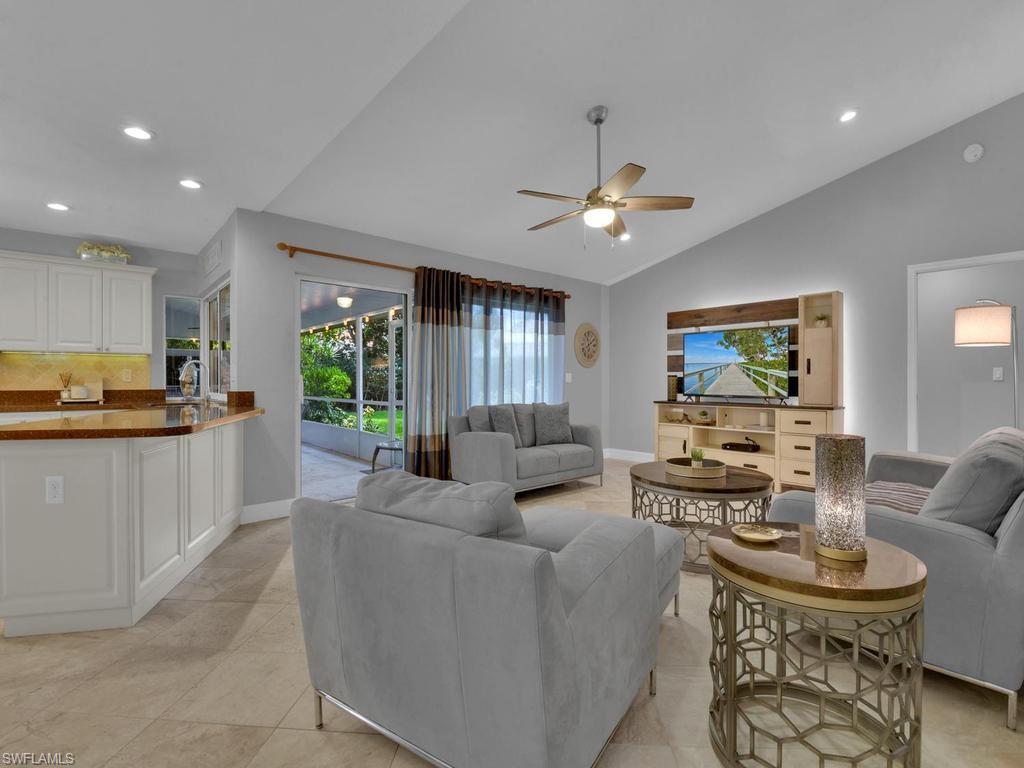 Family Room w/ Vaulted Ceiling