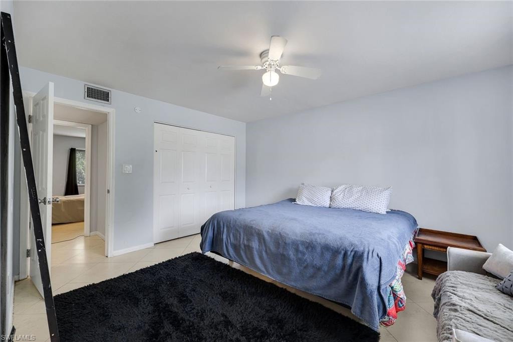 Primary suite is privately situated away from main living area.
