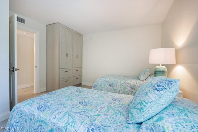 Bedroom with baseboards