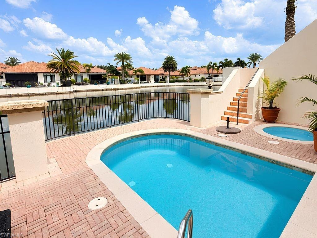 Private pool/spa with serene lake view