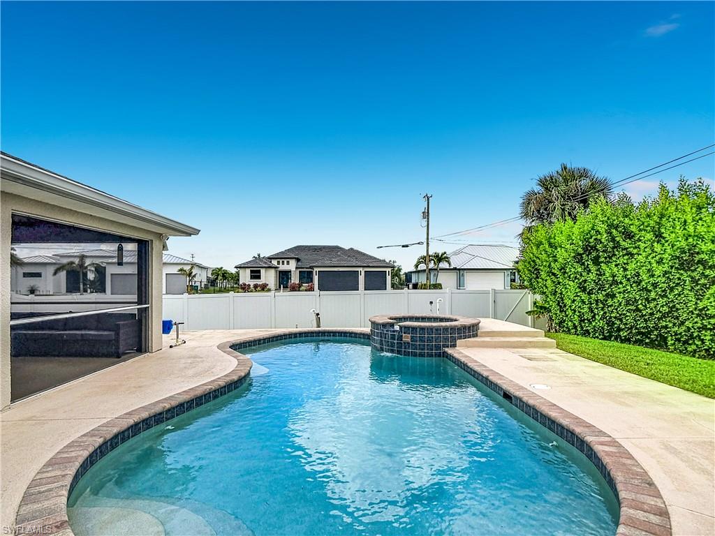 Electric heated salt water pool and spa