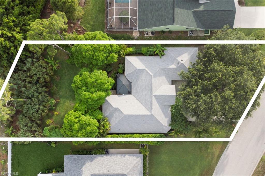 Aerial view of the lot
