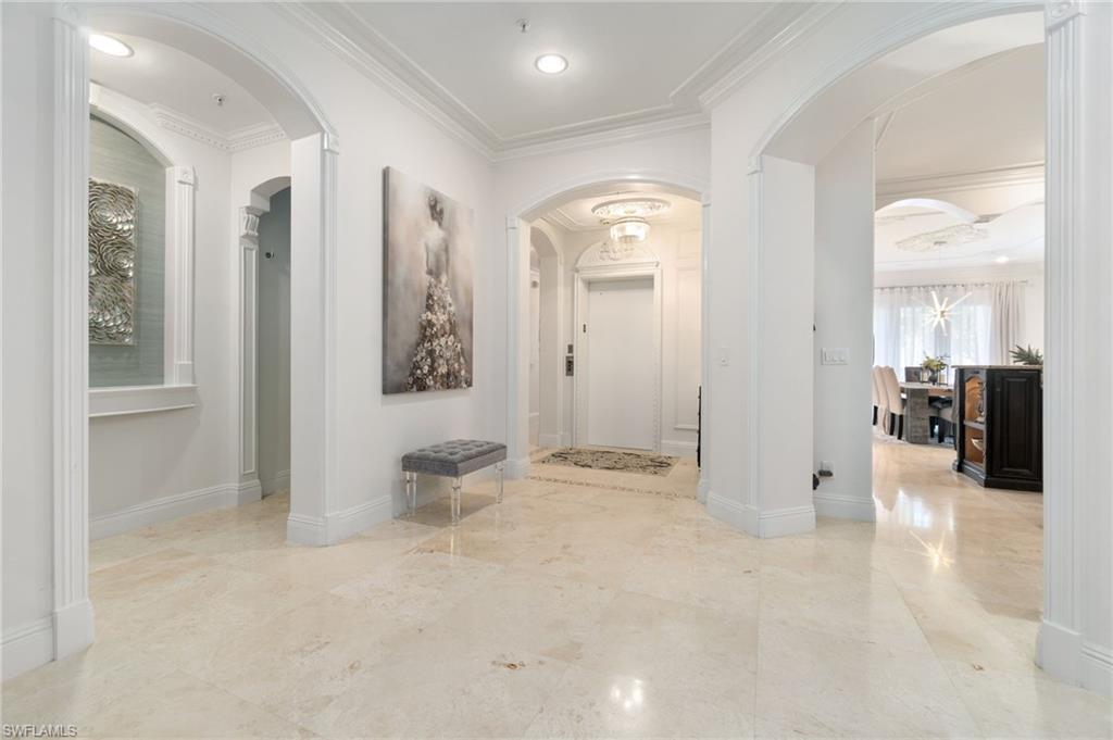 Elevator opens into your private entryway.