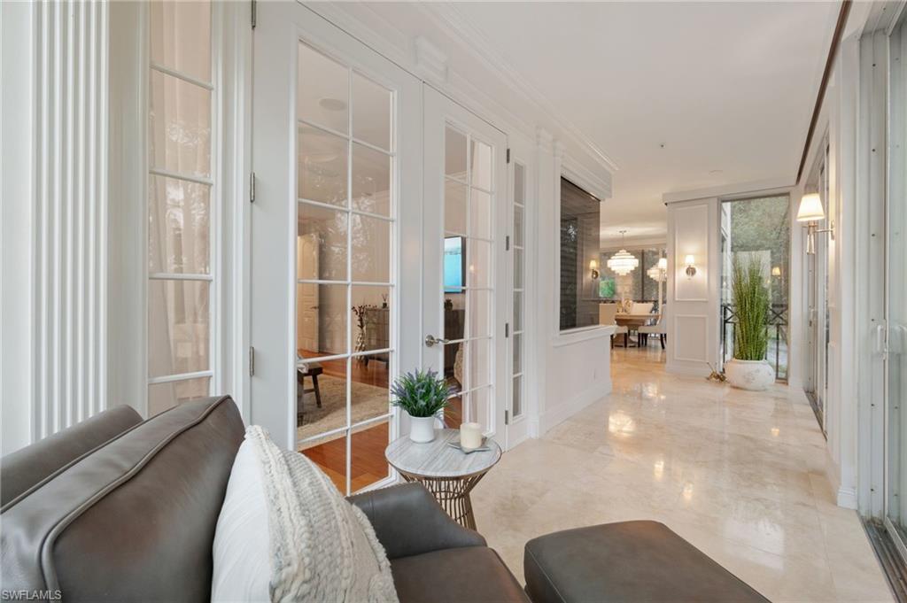 Quiet reading area or coffee spot off the master bedroom and it overlooks the golf course.