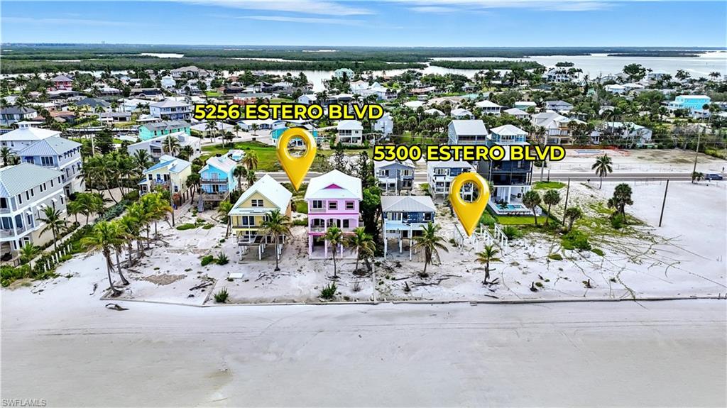 Aerial view of residential area