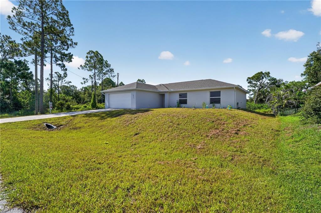 Contemporary single-story residence with an attached garage
