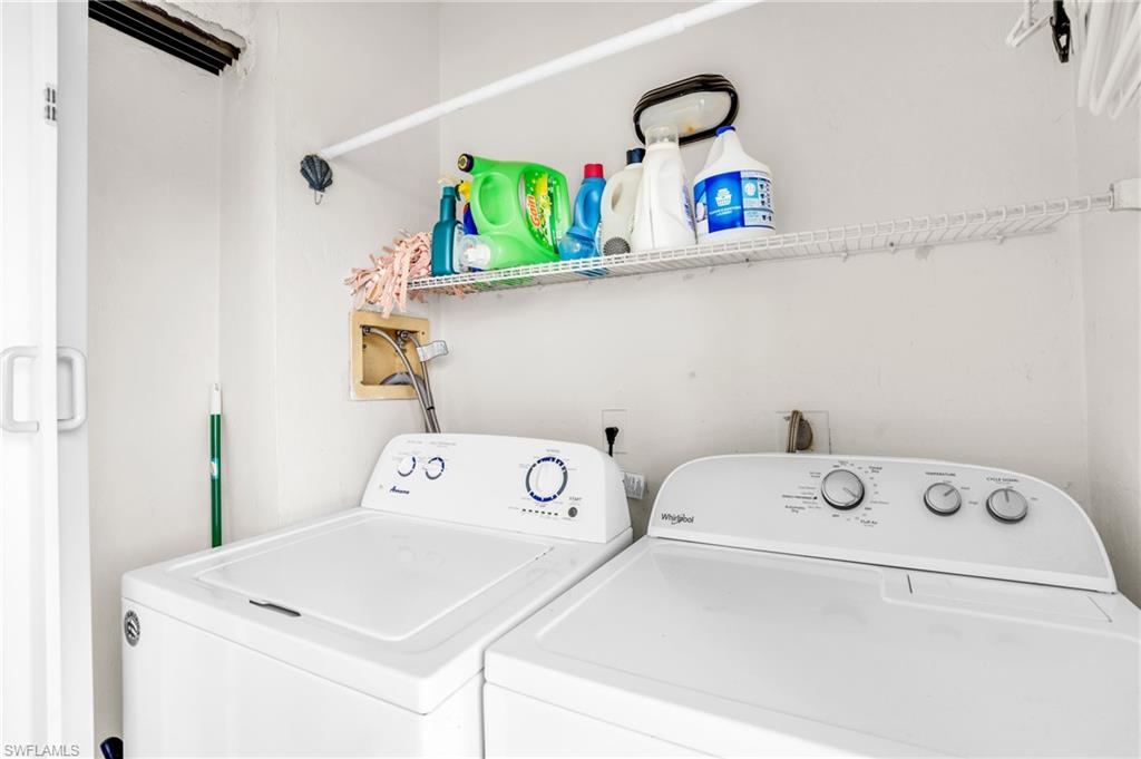 Laundry area with independent washer and dryer