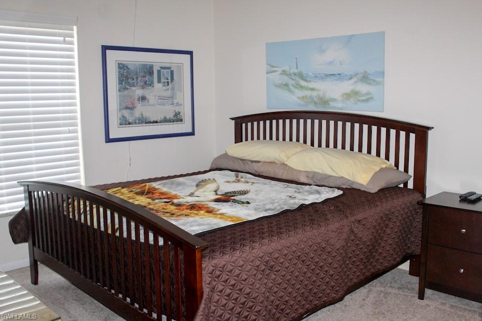 Bedroom with carpet floors