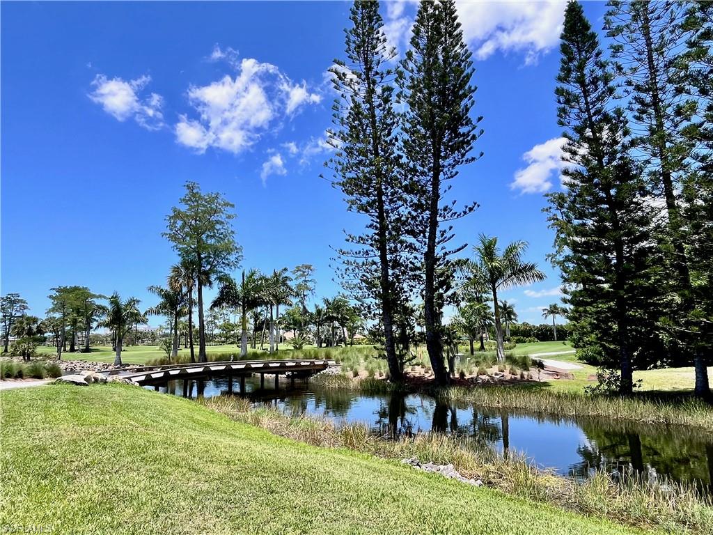 Back of the unit facing the canal and golf course.
