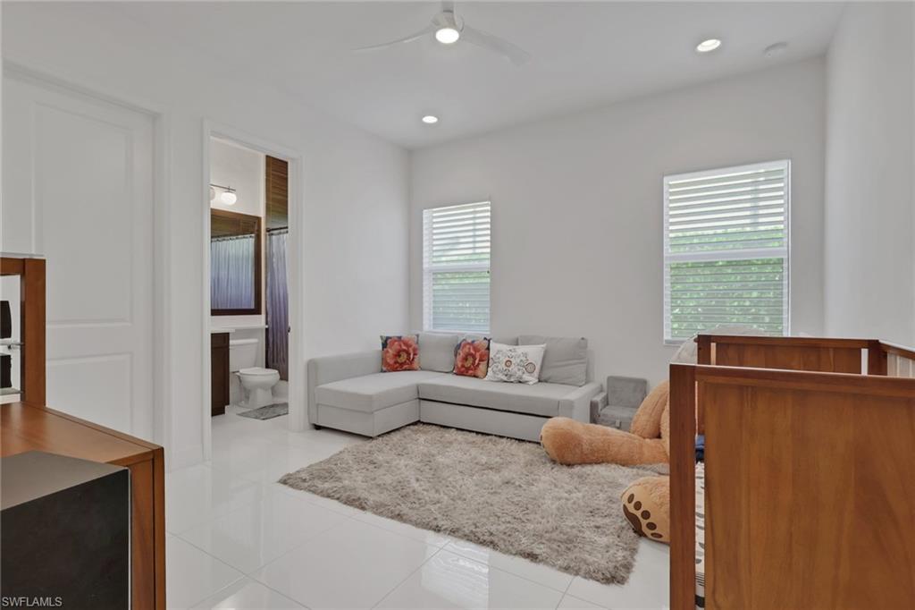 Large bedroom #2 or 2nd master suite with full bathroom and custom-built walk-in closet and its own full  bathroom.