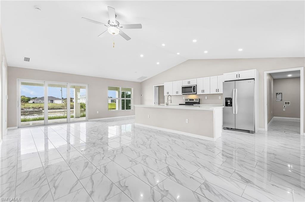 Expansive open concept.