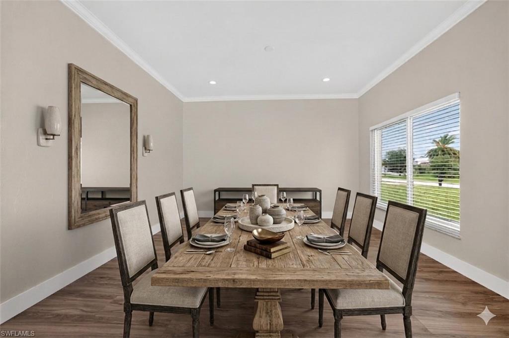 Virtually staged to show potential room layout!