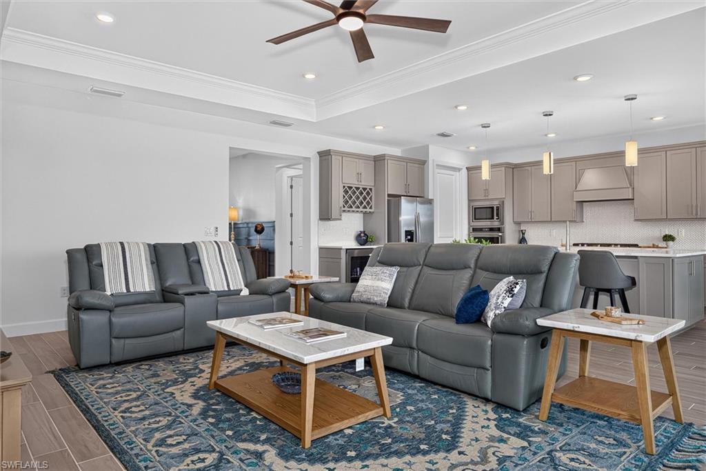Open great room designed for comfortable living and effortless entertaining