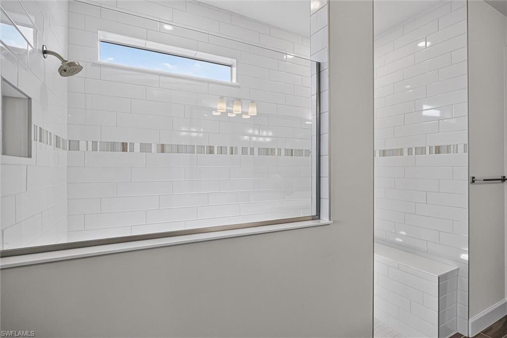 Expansive walk in shower in the owners bathroom