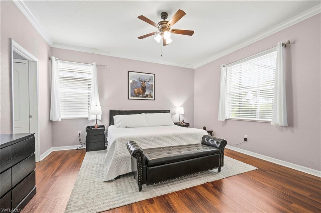 Laminate flooring in all bedrooms