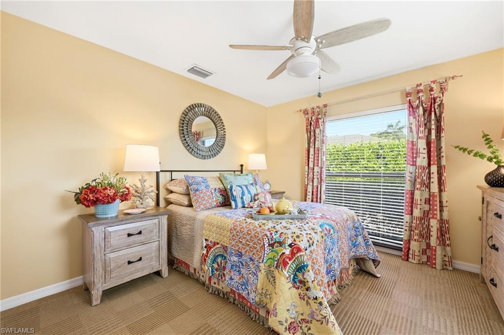 Guest bedroom with natural light and comfortable layout for guests or family